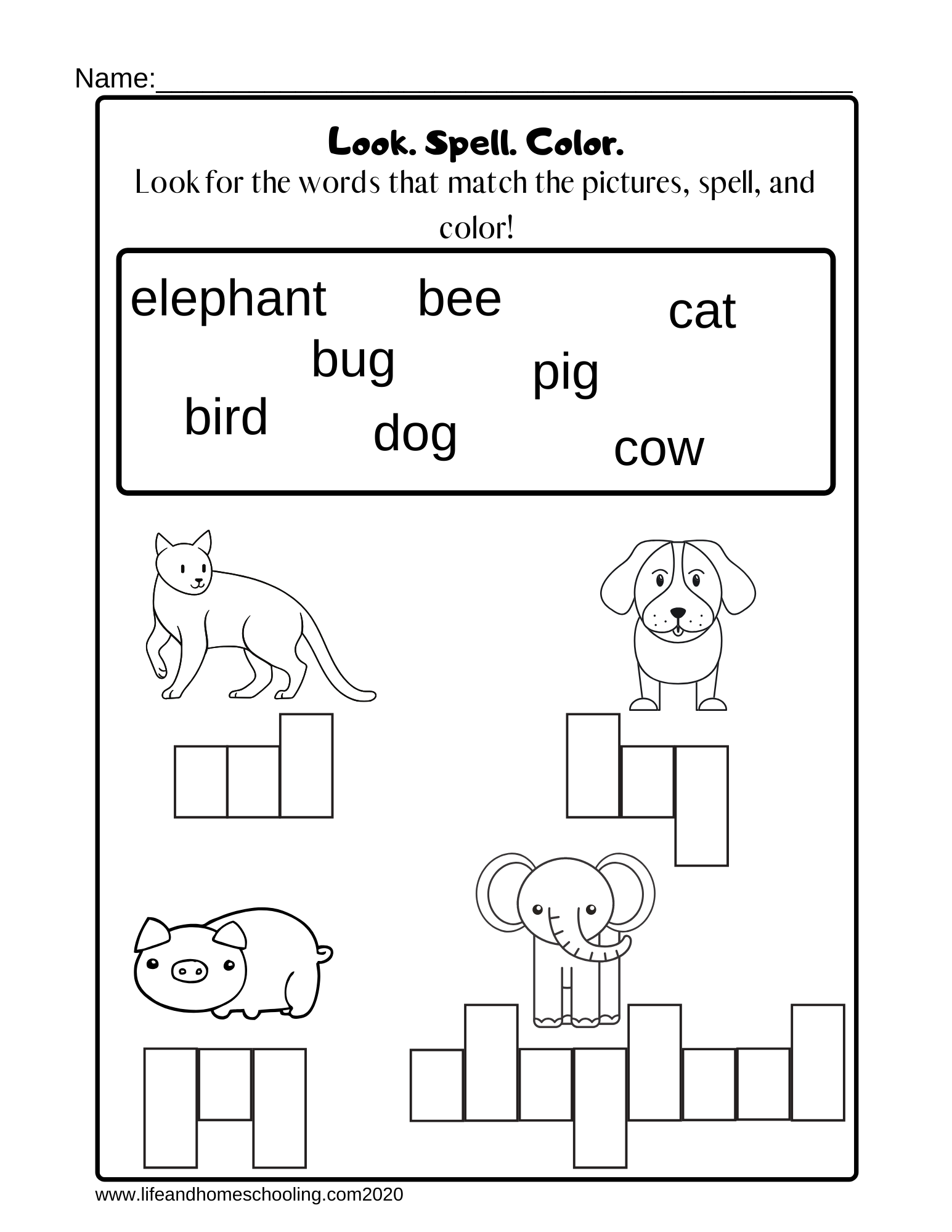 Kindergarten Spelling Worksheets Worksheets Free Download