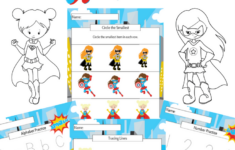 Girl Superhero Preschool Learning Printable Package Superhero