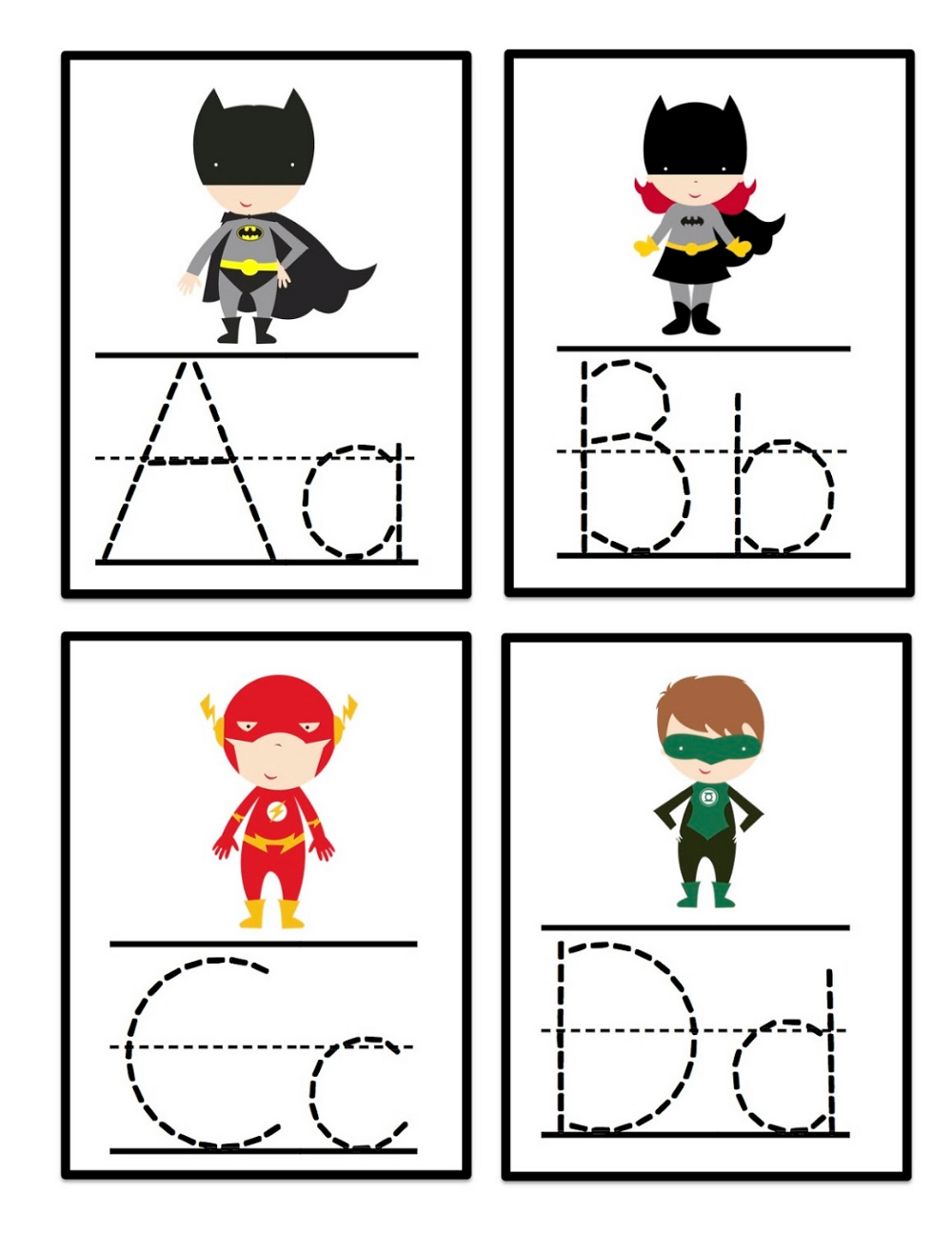 Alphabet ABC Worksheet Printables Superhero Preschool Alphabet 