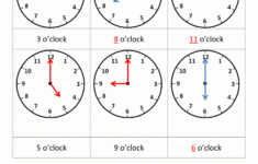 Telling Time Worksheets O 39 clock And Half Past Kindergarten Clock