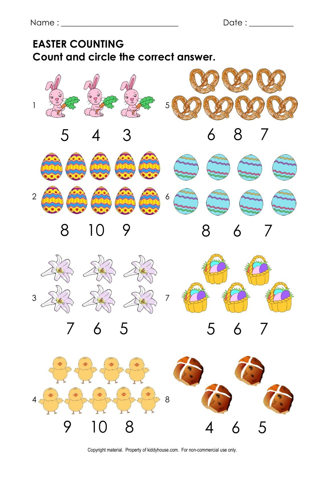 Free Easter Worksheets Kiddyhouse