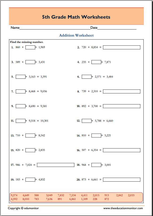 Free worksheets For 5th Grade Language Arts Printable Worksheets