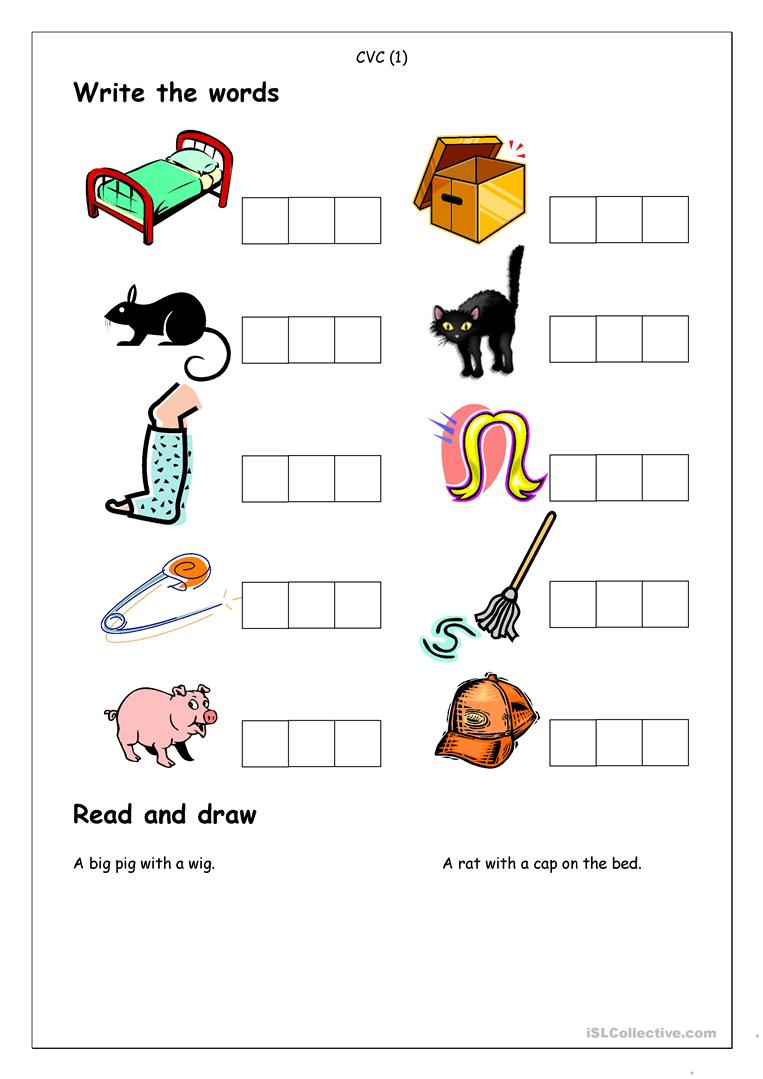 Phonics Spelling CVC 1 English ESL Worksheets For Distance 