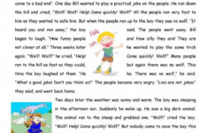 The Boy Who Cried Wolf Story Worksheets 99Worksheets