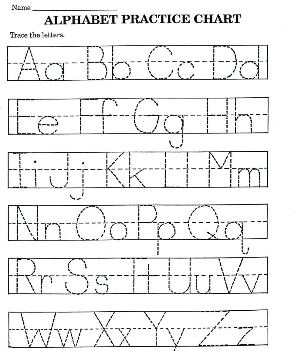 Trace Alphabets Worksheets Printable Printable Worksheets