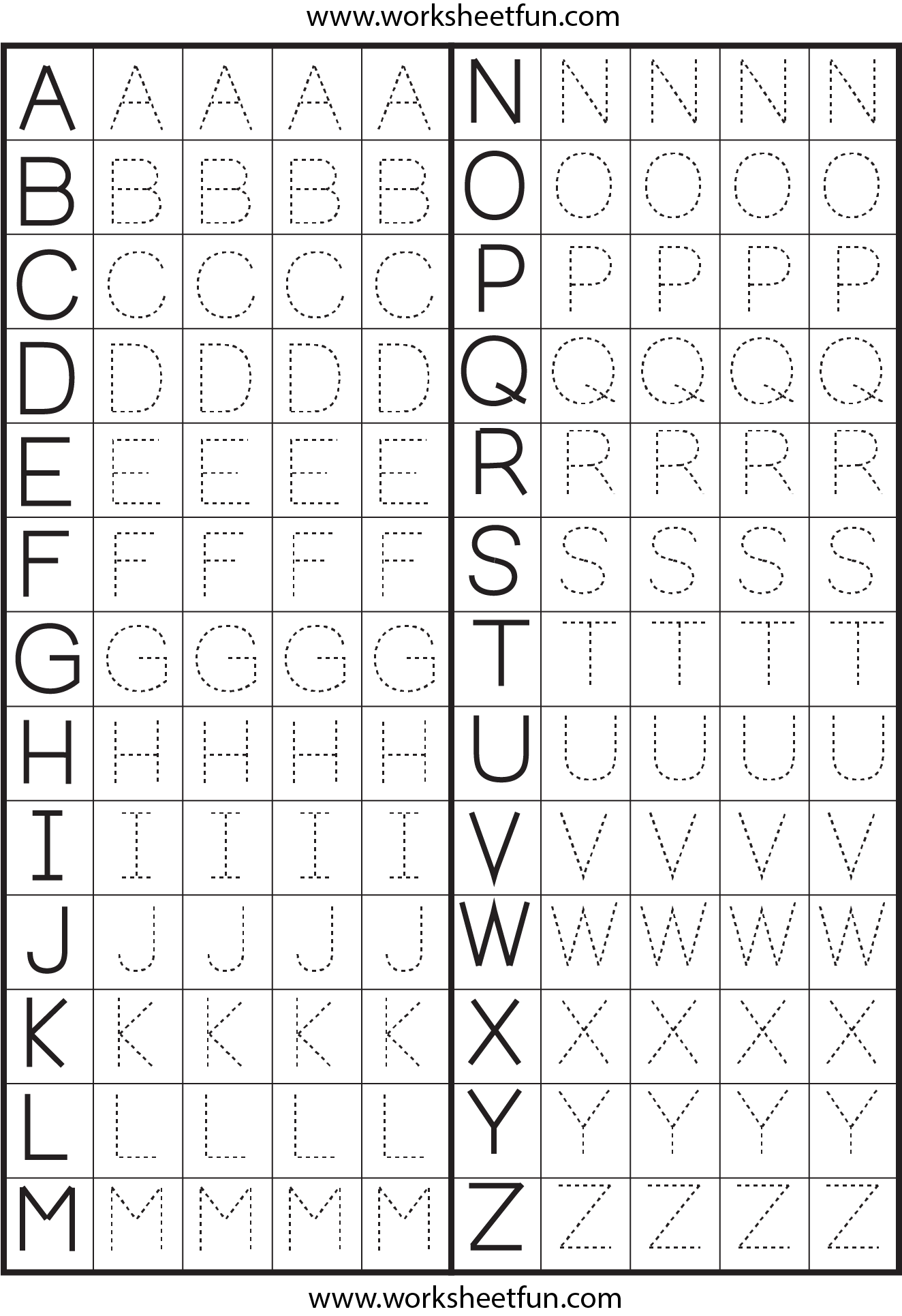 Letter Tracing 1 Worksheet FREE Printable Worksheets Worksheetfun 