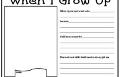 When I Grow Up Worksheet By First Grade Sap Teachers Pay Teachers