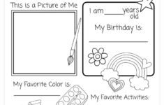 All About Me Printable Preschool Worksheet Free PDF MindyMakes