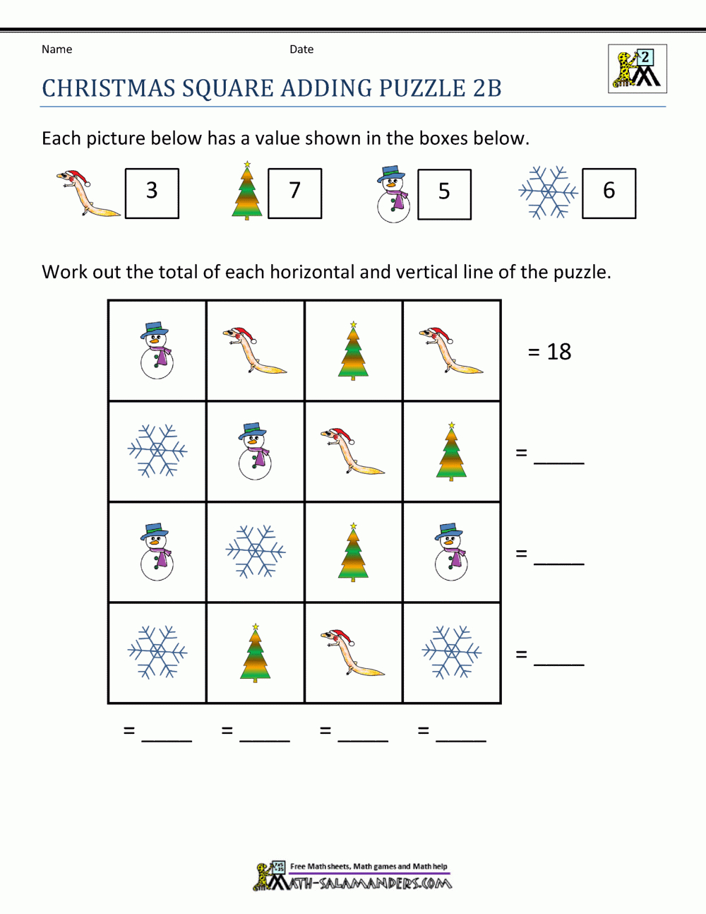 2Nd Grade Christmas Math Worksheets pertaining to 2Nd Grade Christmas Math Worksheets