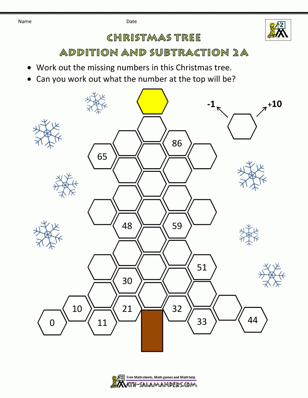 2Nd Grade Christmas Math Worksheets pertaining to Addition And Subtraction Christmas Worksheets