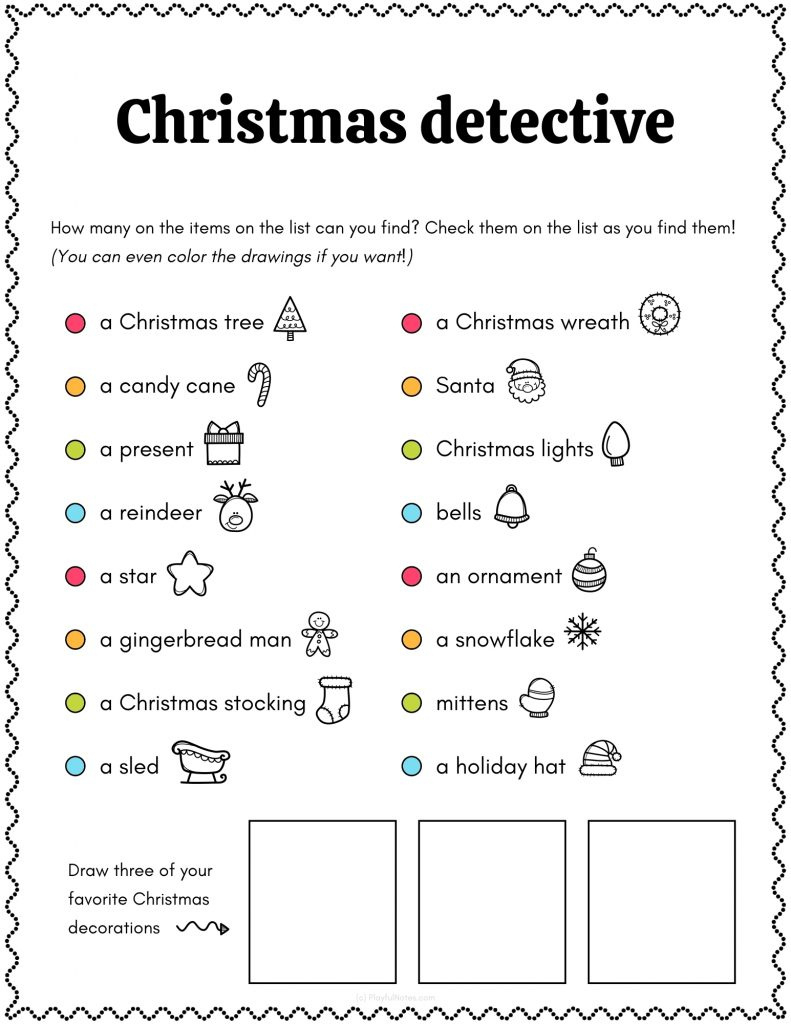 4 Printable Christmas Activities To Try With Your Kids – Playful Notes pertaining to Children&amp;amp;#039;s Christmas Worksheets Printables