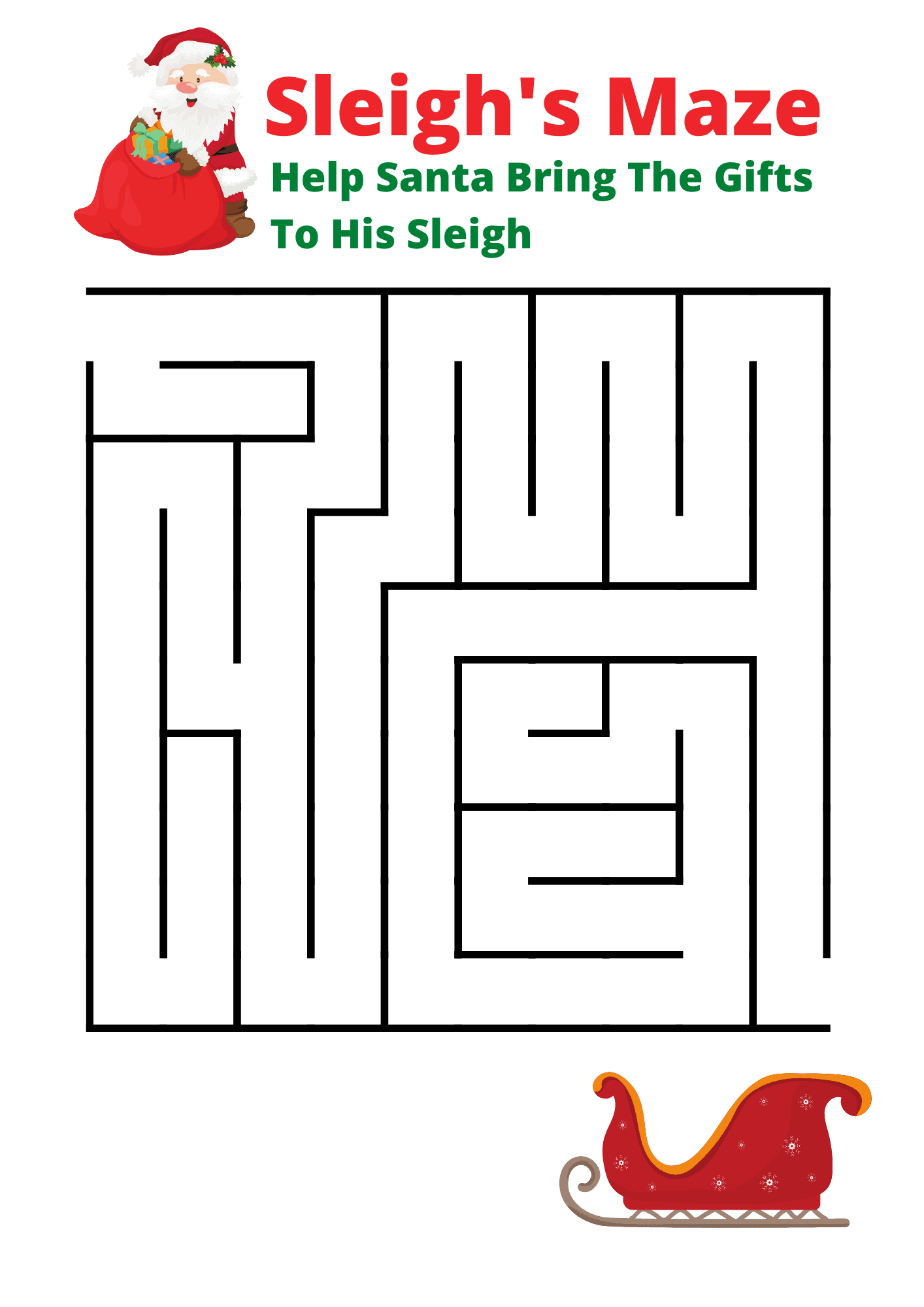 8 Free Fun Christmas Printable Maze Worksheets - Crazy Laura regarding Christmas Worksheets Maze