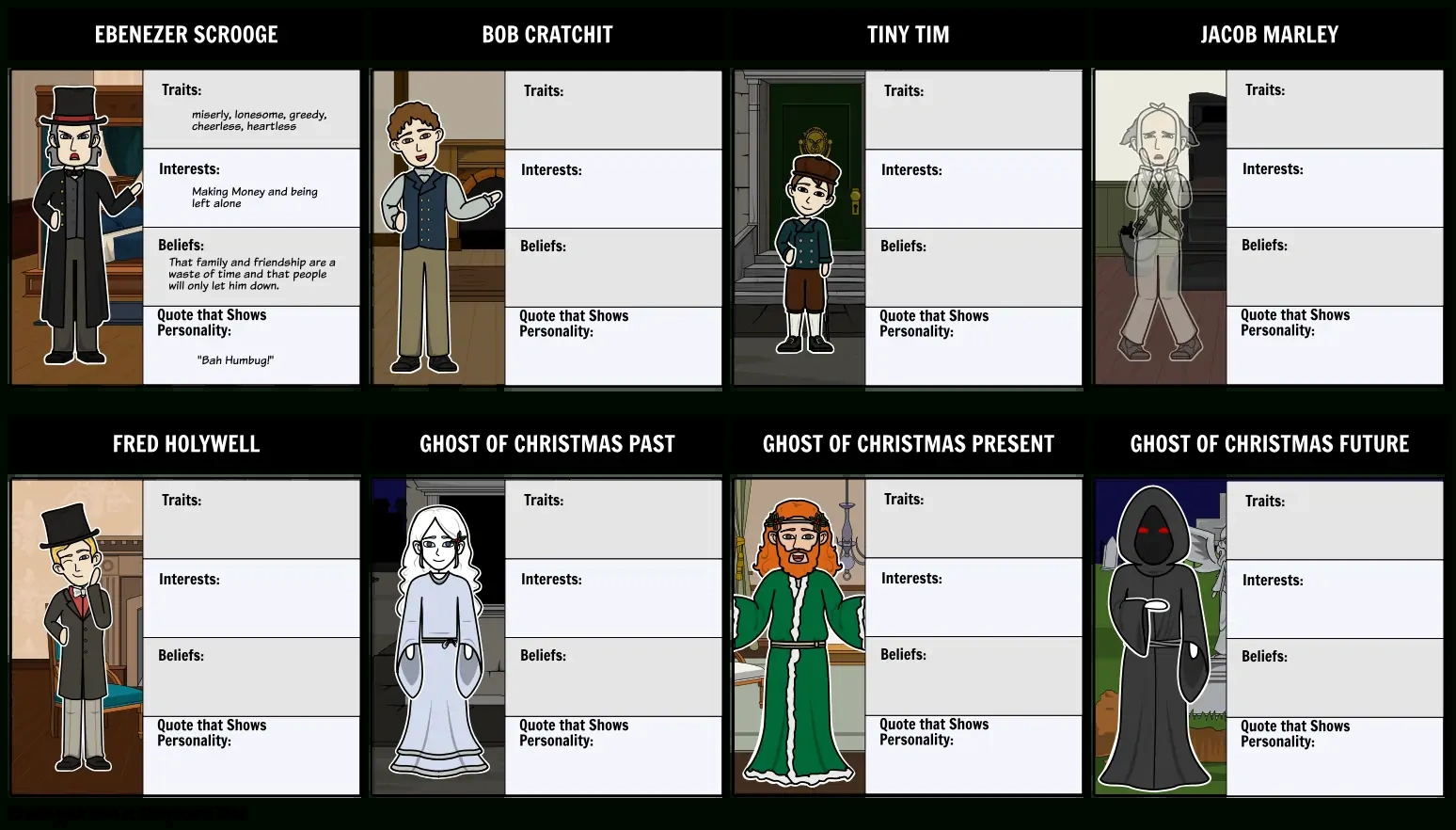 A Christmas Carol: Characters Explored | Activity Guide regarding A Christmas Carol Character Analysis Worksheet