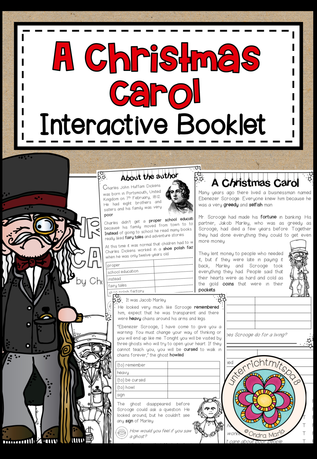 A Christmas Carol - Interactive Booklet with regard to Free Printable A Christmas Carol Worksheets