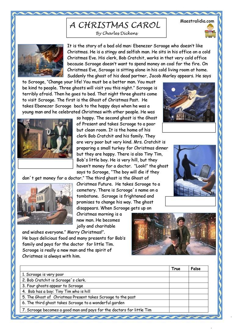 A Christmas Carol regarding Christmas Carol Worksheets