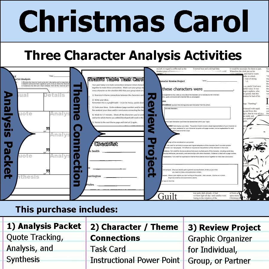 A Christmas Carol Teaching Unit within A Christmas Carol Character Analysis Worksheet