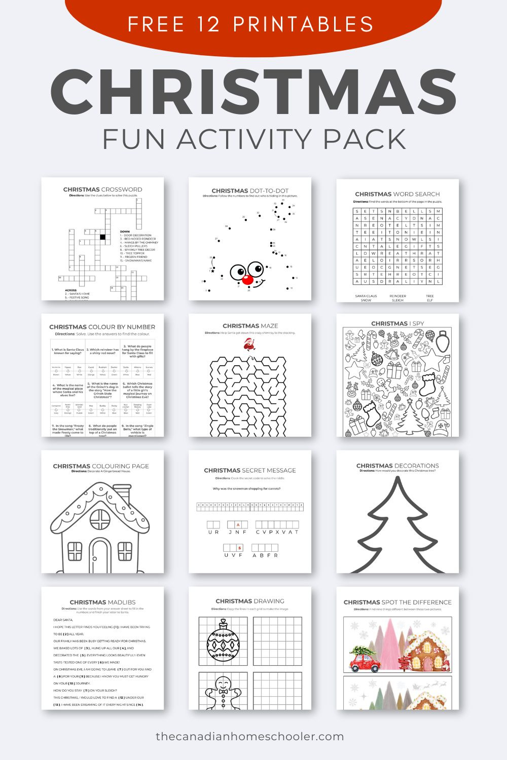 A Fun (&amp;amp; Free) Printable Christmas Activity Pack For Kids regarding Christmas Worksheet Packets