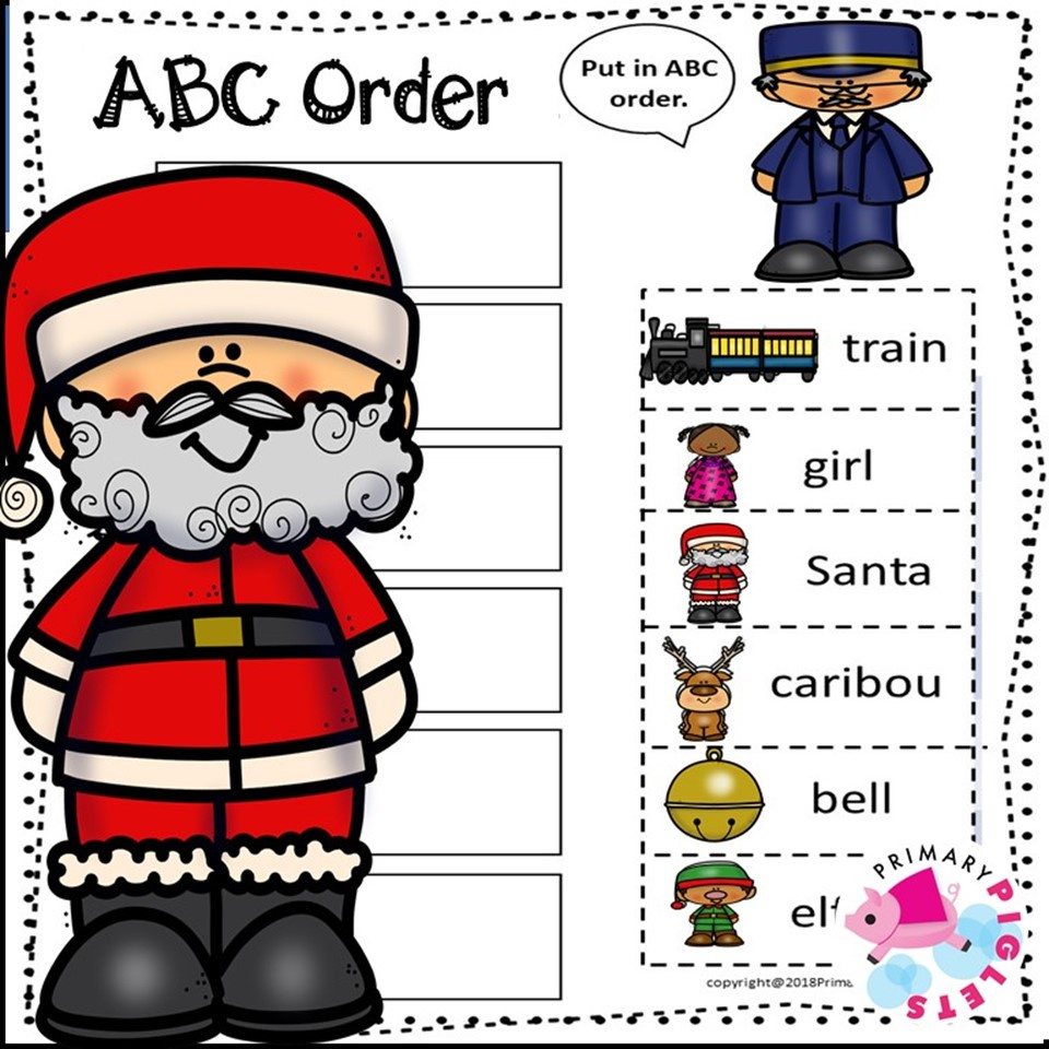 Abc Order Worksheets Christmas Alphabetical Order - Classful regarding Christmas Abc Order Worksheets