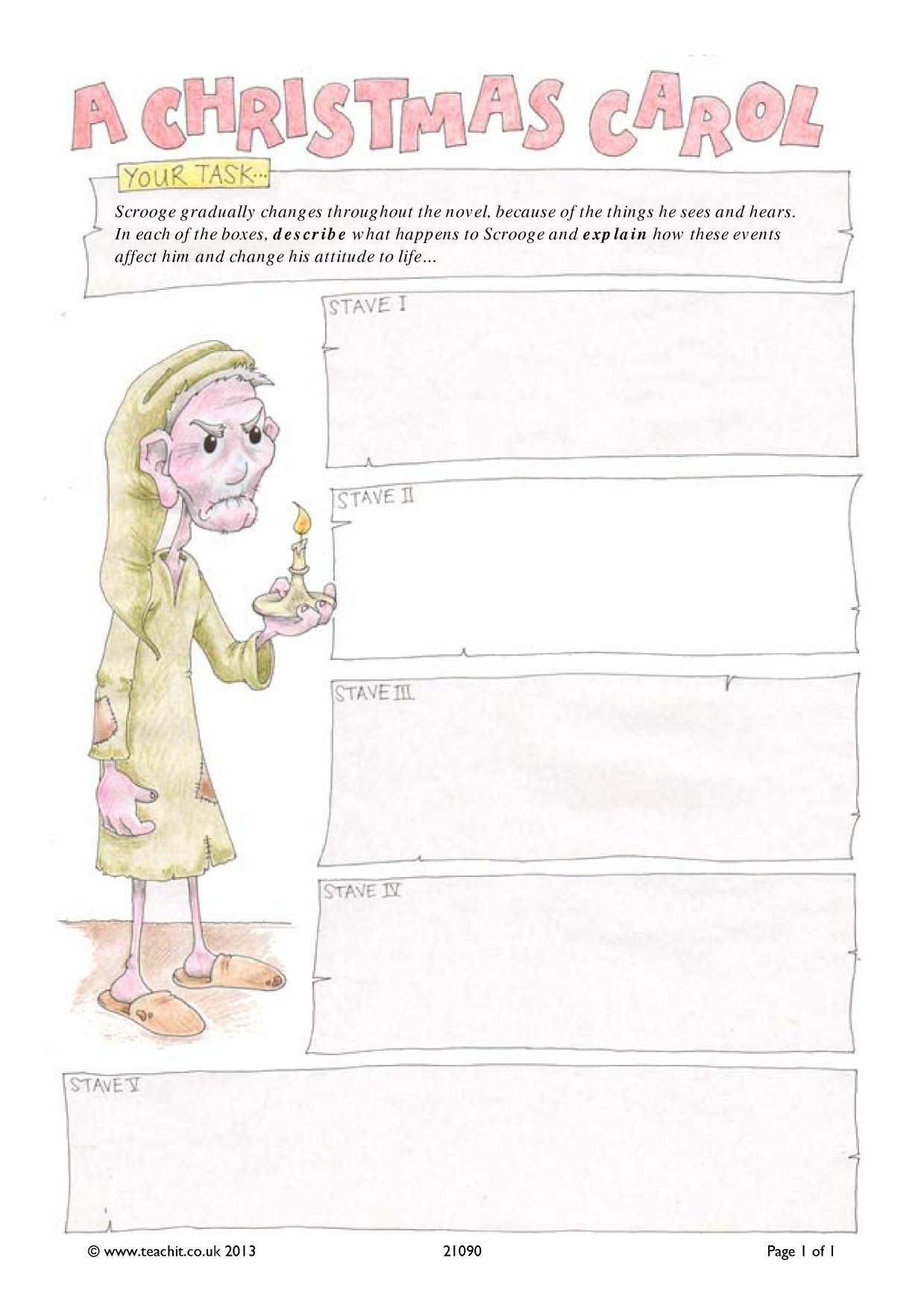 Analysing Scrooge | A Christmas Carol | Gcse English Literature for A Christmas Carol Character Analysis Worksheet