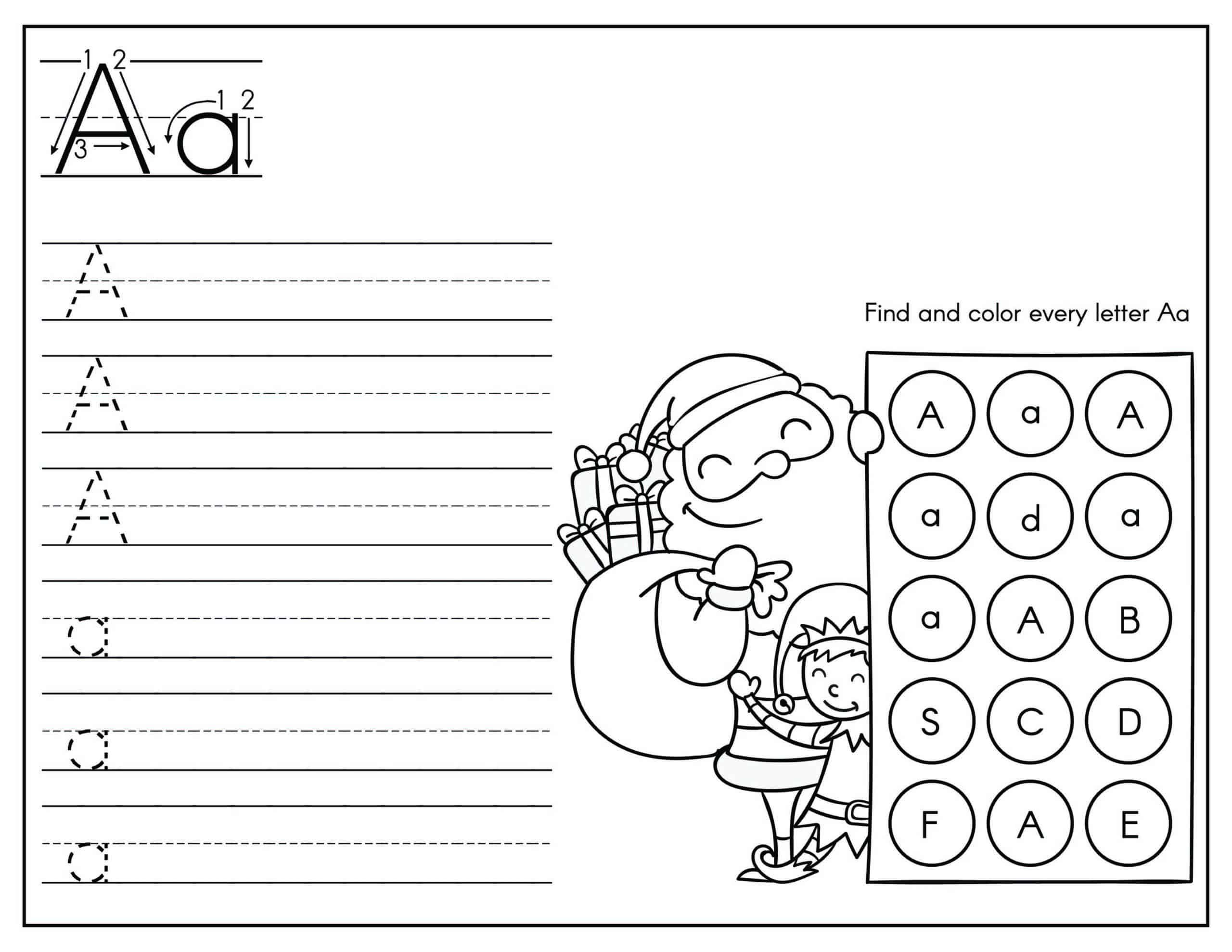 Christmas Alphabet Tracing Worksheets - Kids Activity Zone with Christmas Letter Worksheets