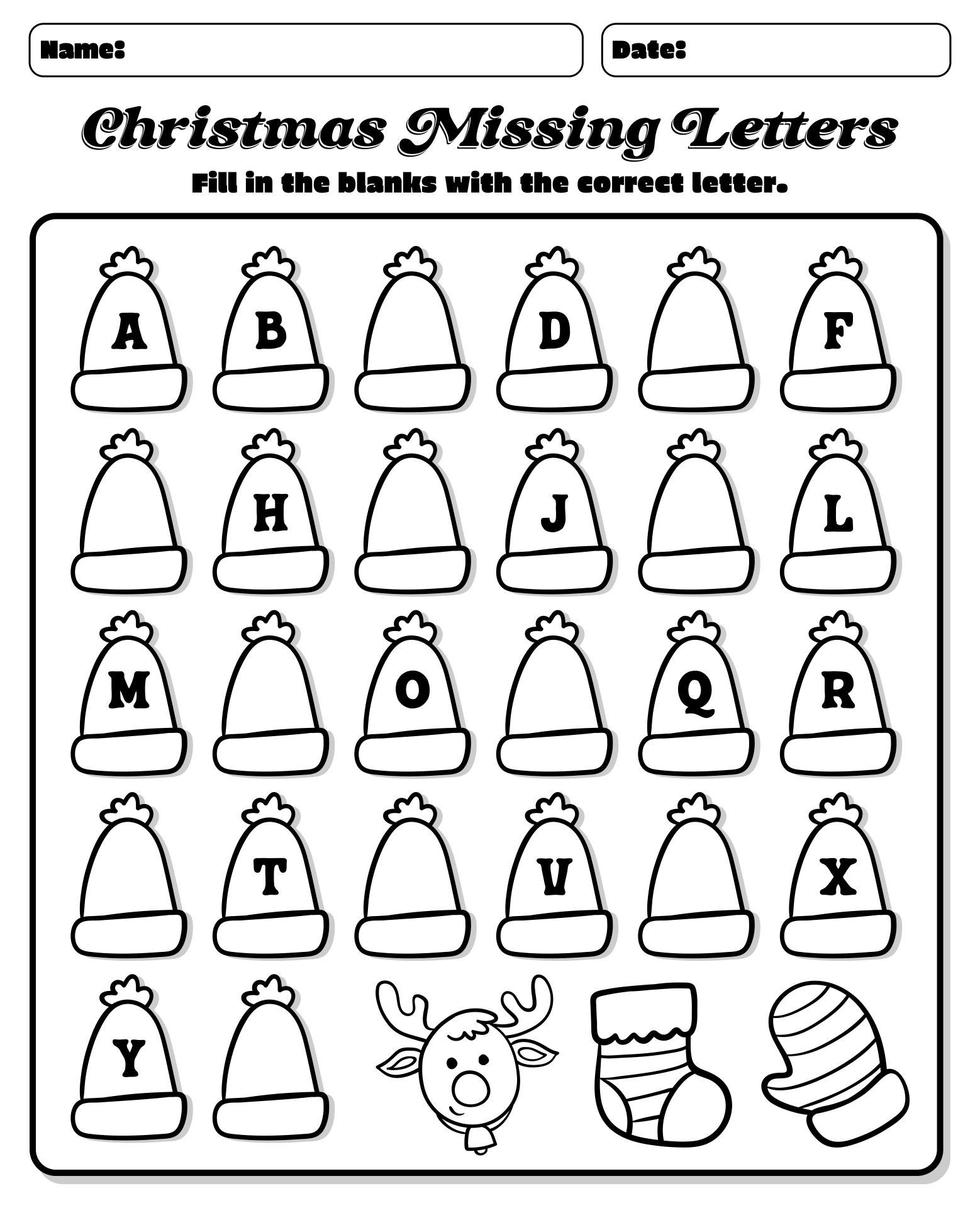 Christmas And Preschool Worksheets - 15 Free Pdf Printables pertaining to Christmas Letter Worksheets