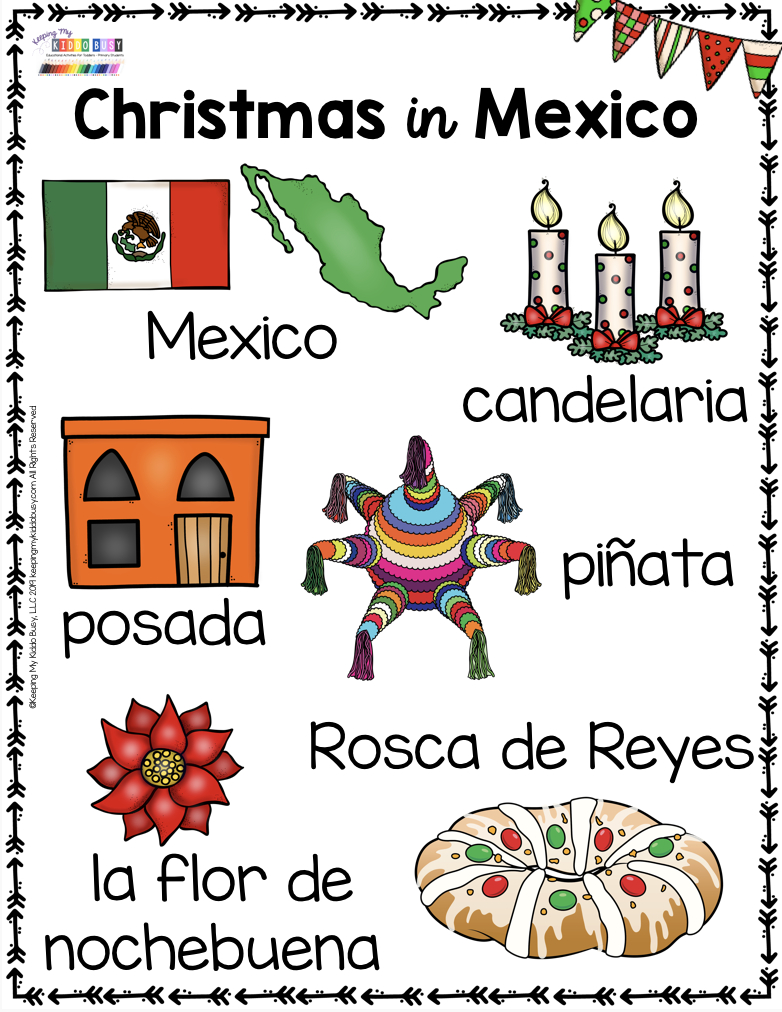 Christmas Around The World Freebies For Kindergarten And First Grade with regard to Christmas In Mexico Worksheets