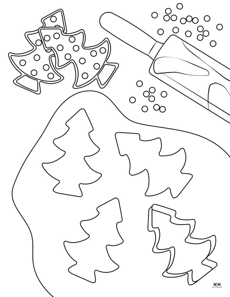 Christmas Cookies Coloring Pages - 25 Free Pages | Printabulls intended for Christmas Cookies Worksheet