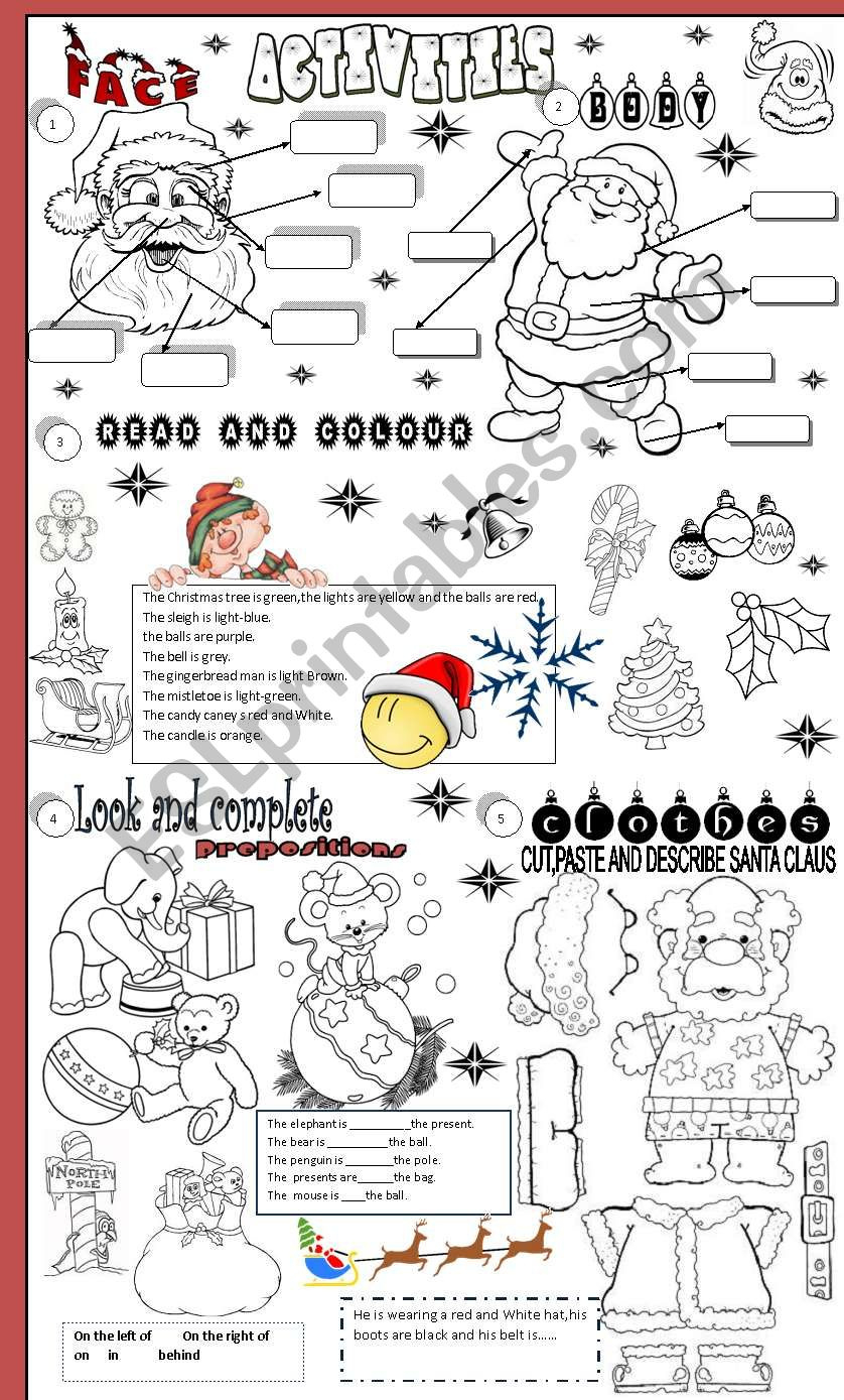 Christmas - Esl Worksheetangelamoreyra in Esl Christmas Worksheets