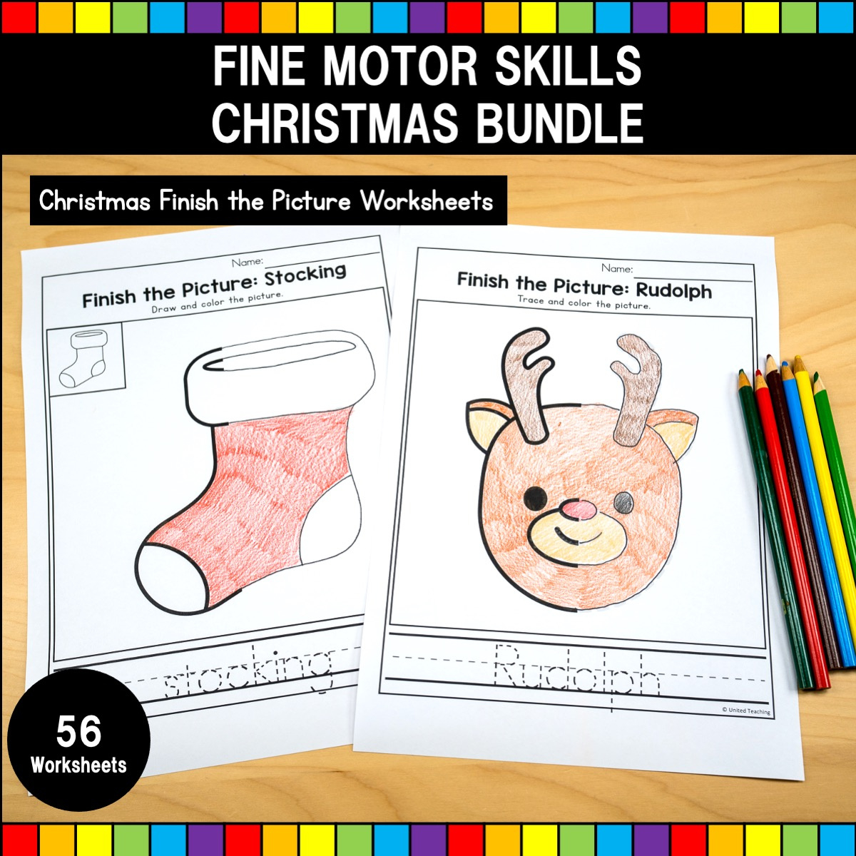 Christmas Fine Motor Skills Bundle - United Teaching pertaining to Christmas Fine Motor Skills Worksheets