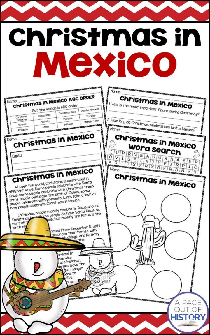 Christmas In Mexico Christmas Around The World Social Studies Unit with Christmas In Mexico Worksheet