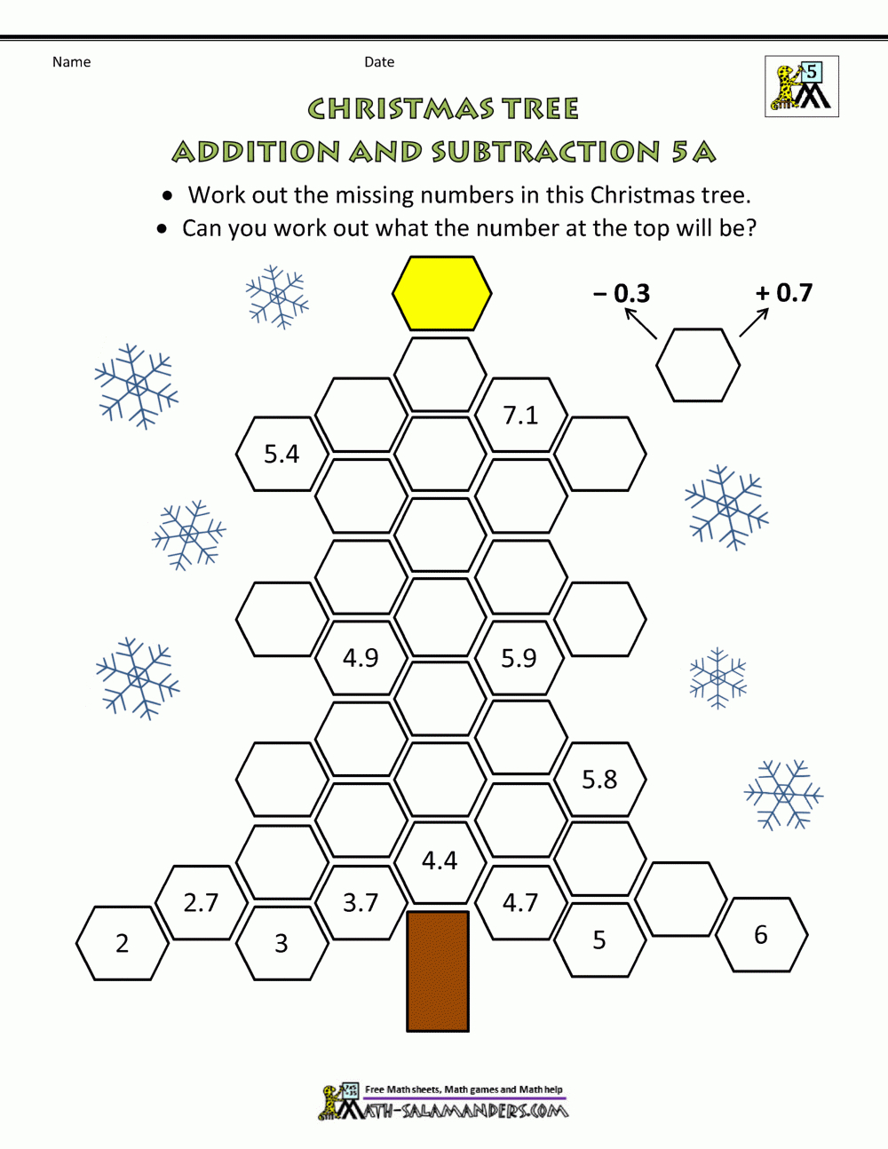 Christmas Math 5Th Grade Worksheets for Christmas Worksheets 5Th Grade