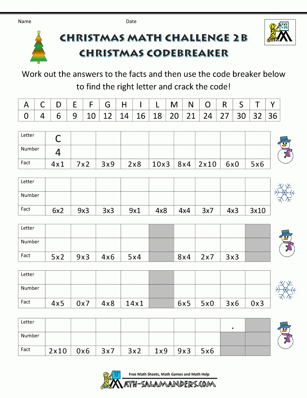 Christmas Math Worksheets in Christmas Multiplication Worksheets Free