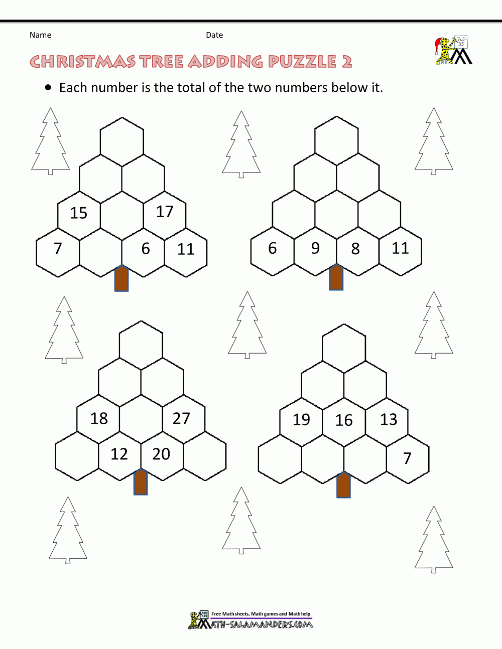 Christmas Math Worksheets throughout 2Nd Grade Christmas Math Worksheets