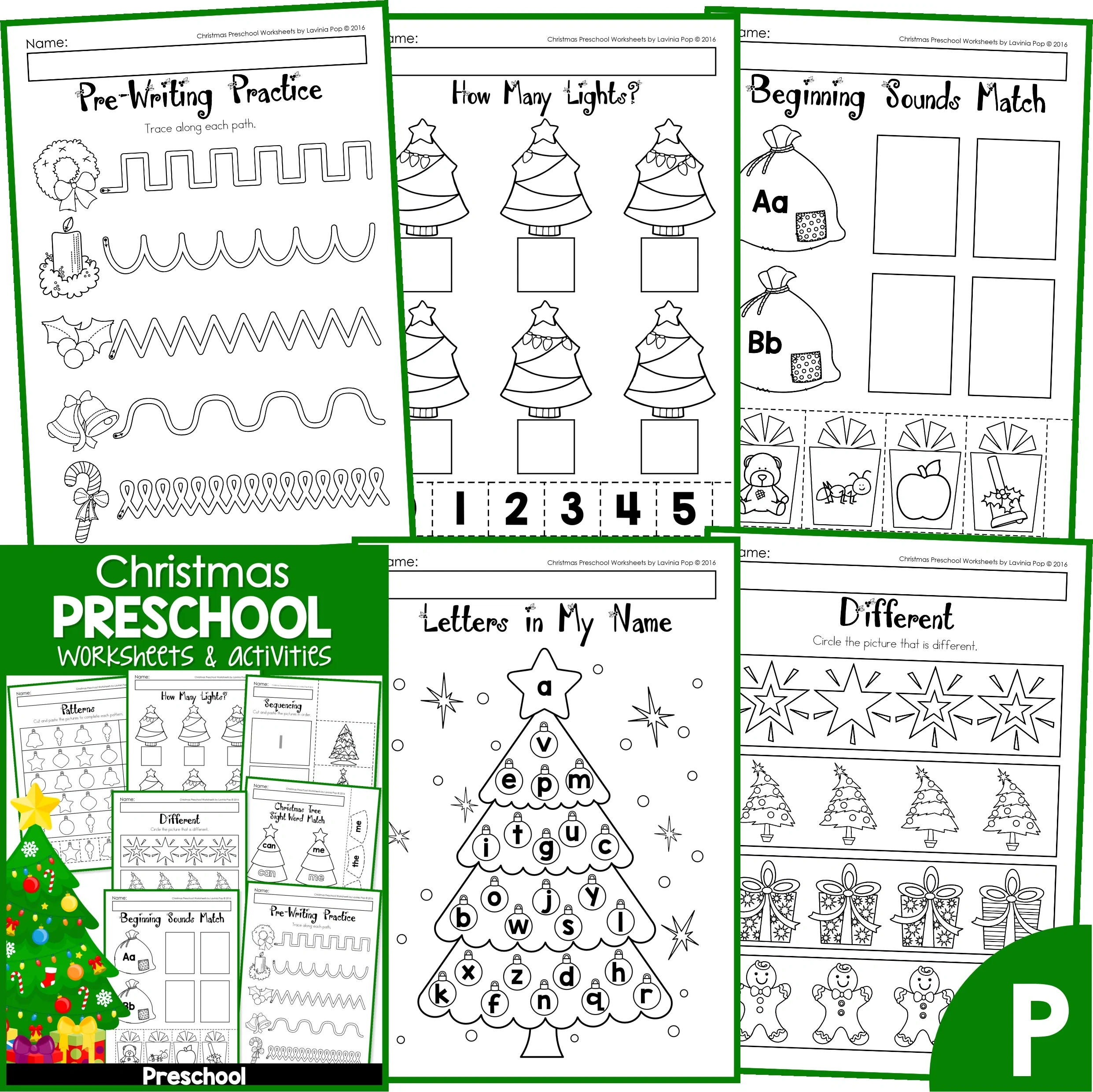 Christmas Preschool Worksheets And Activities No Prep in Free Printable Christmas Worksheets For Preschool