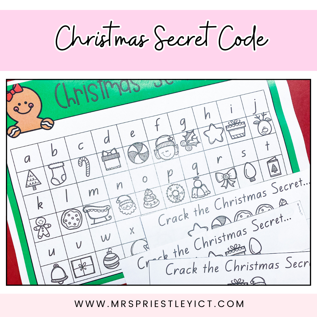 Christmas Secret Code with Christmas Secret Code Worksheet