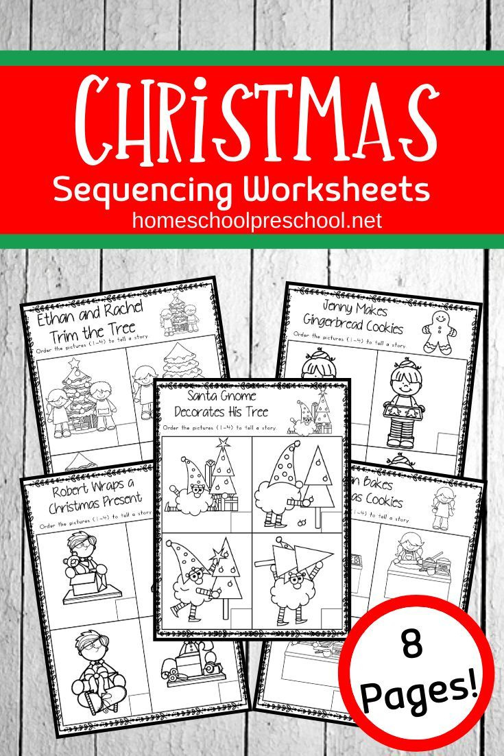 Christmas Sequence Worksheet Pack inside Christmas Sequencing Worksheets