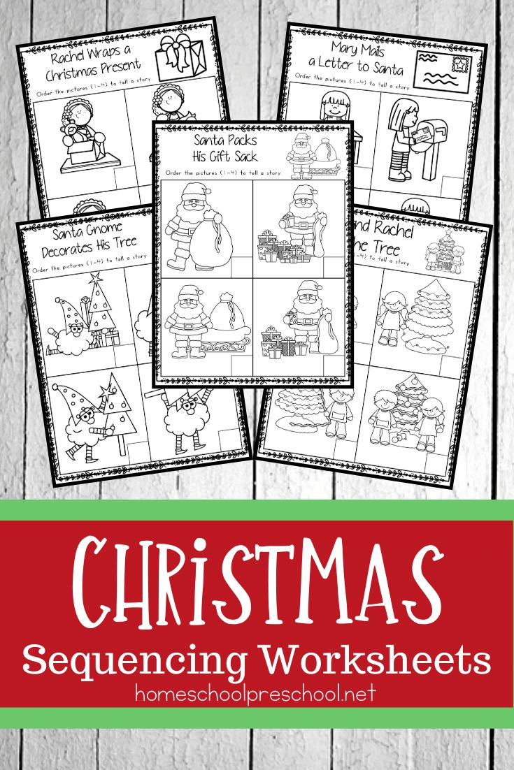 Christmas Sequence Worksheet Pack intended for Christmas Sequencing Worksheets