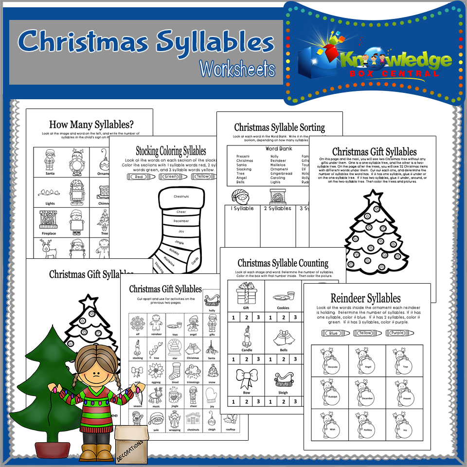 Christmas Syllables Worksheets - Classful regarding Christmas Syllables Worksheet