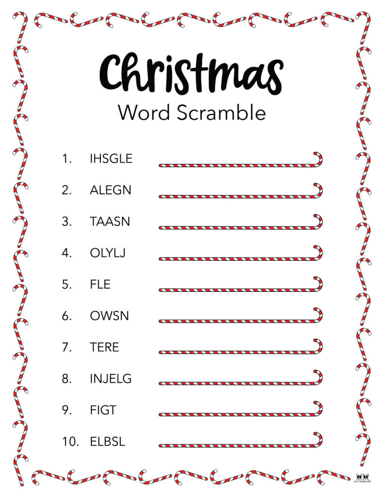 Christmas Word Scrambles - 15 Free Printables | Printabulls within Christmas Word Scramble Worksheet