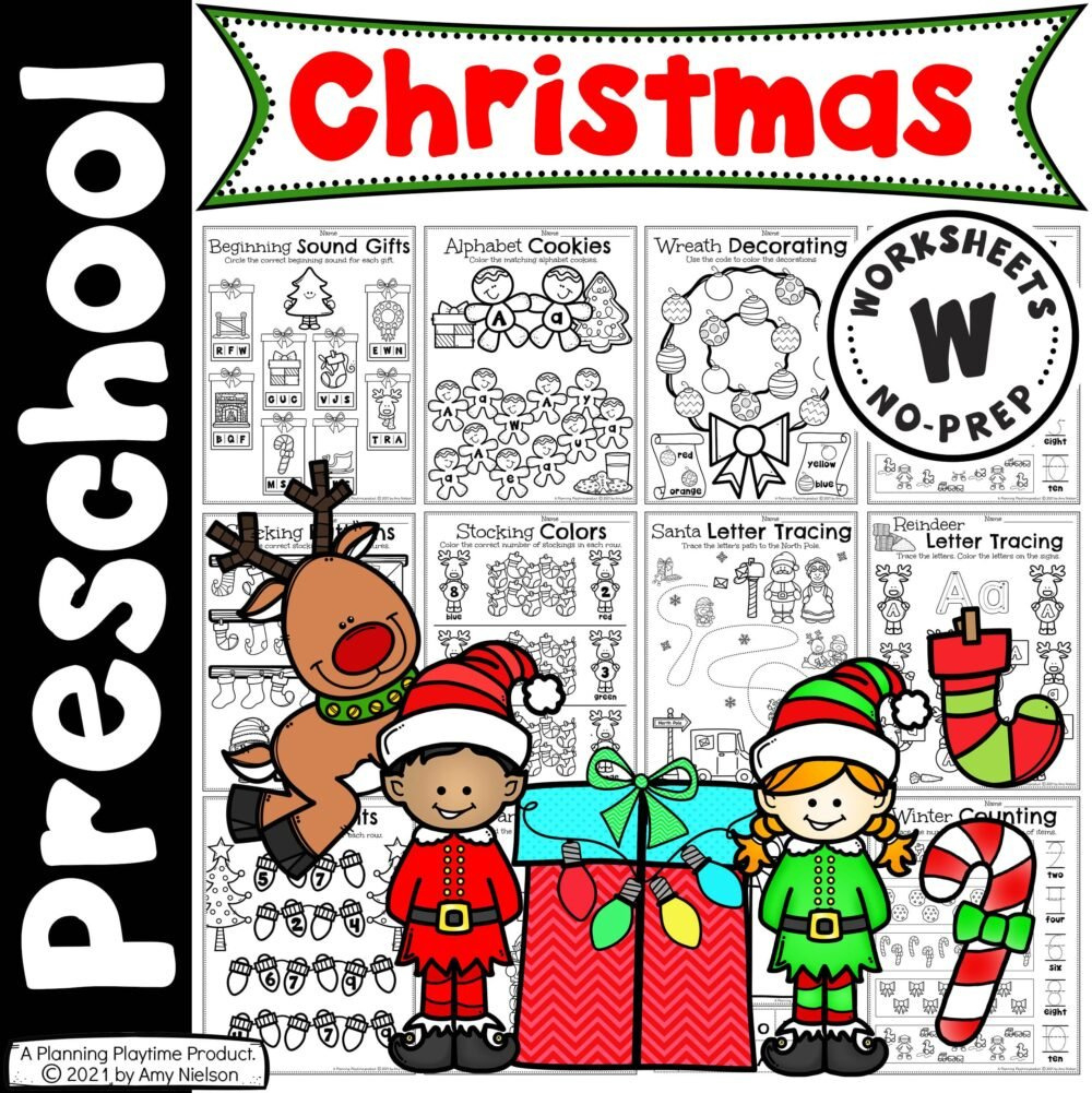 Christmas Worksheets For Preschool - Planning Playtime within Preschool Christmas Printable Worksheets