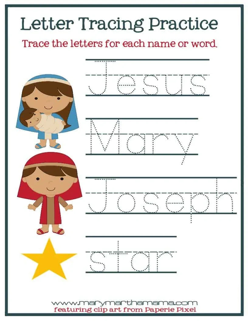 Christmas Worksheets For Preschoolers [Jesus&amp;#039; Birth] – Mary Martha pertaining to Christmas Bible Worksheets