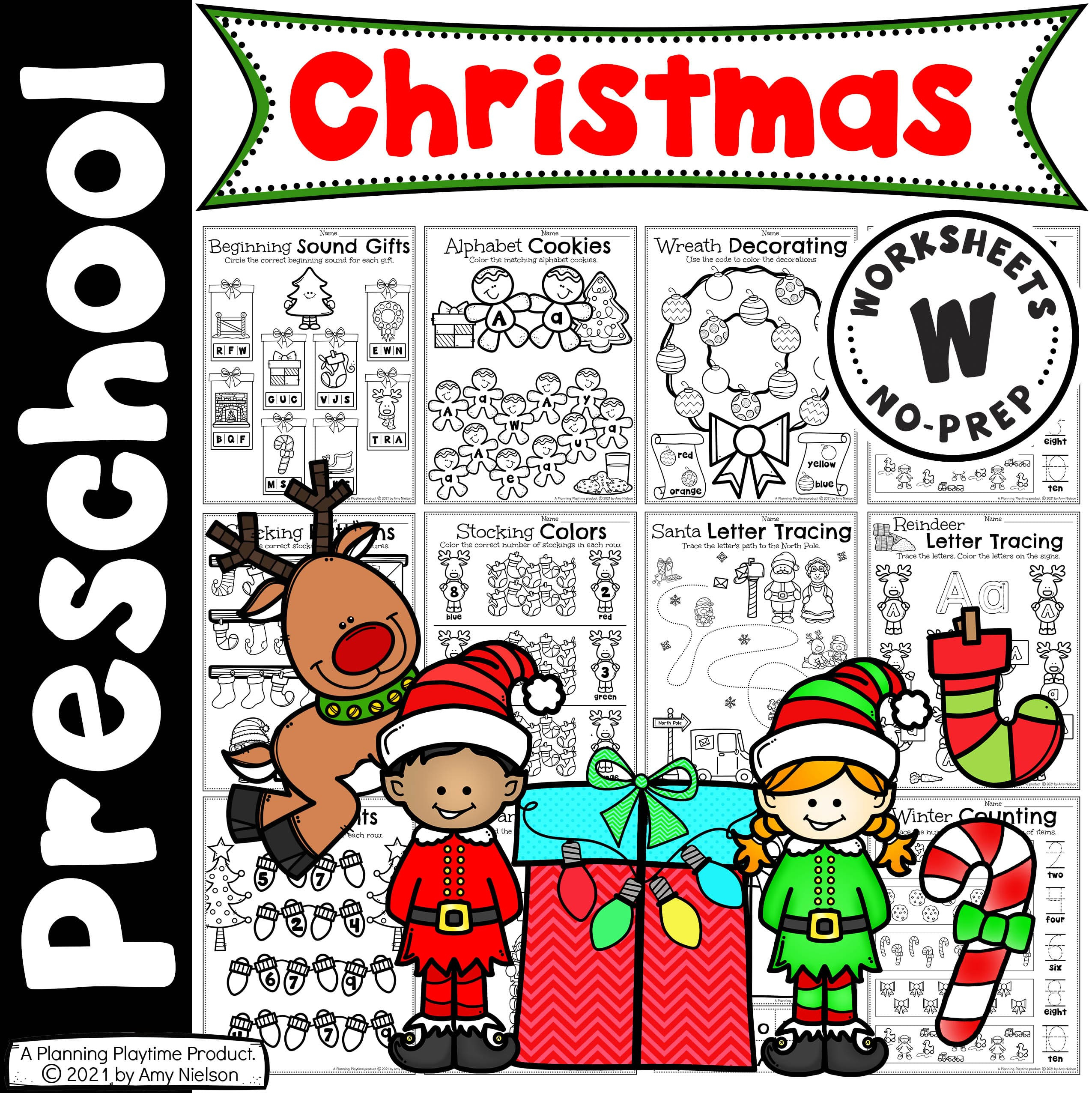 Christmas Worksheets Preschool - Planning Playtime pertaining to Christmas Worksheets Printables