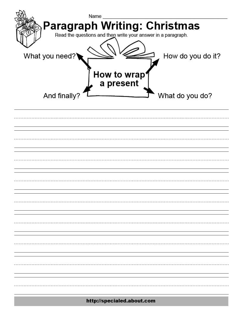 Christmas Writing Activities with Christmas Worksheets Writing