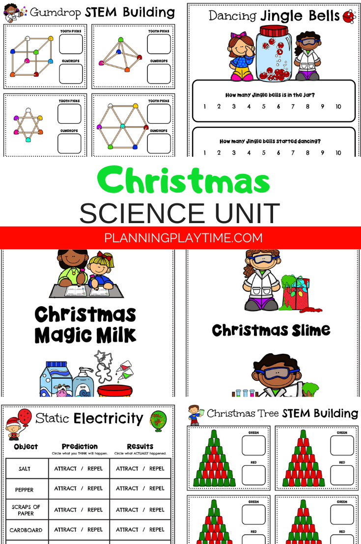 Christms Science Experiments For Kids - Planning Playtime with Christmas Chemistry Worksheets