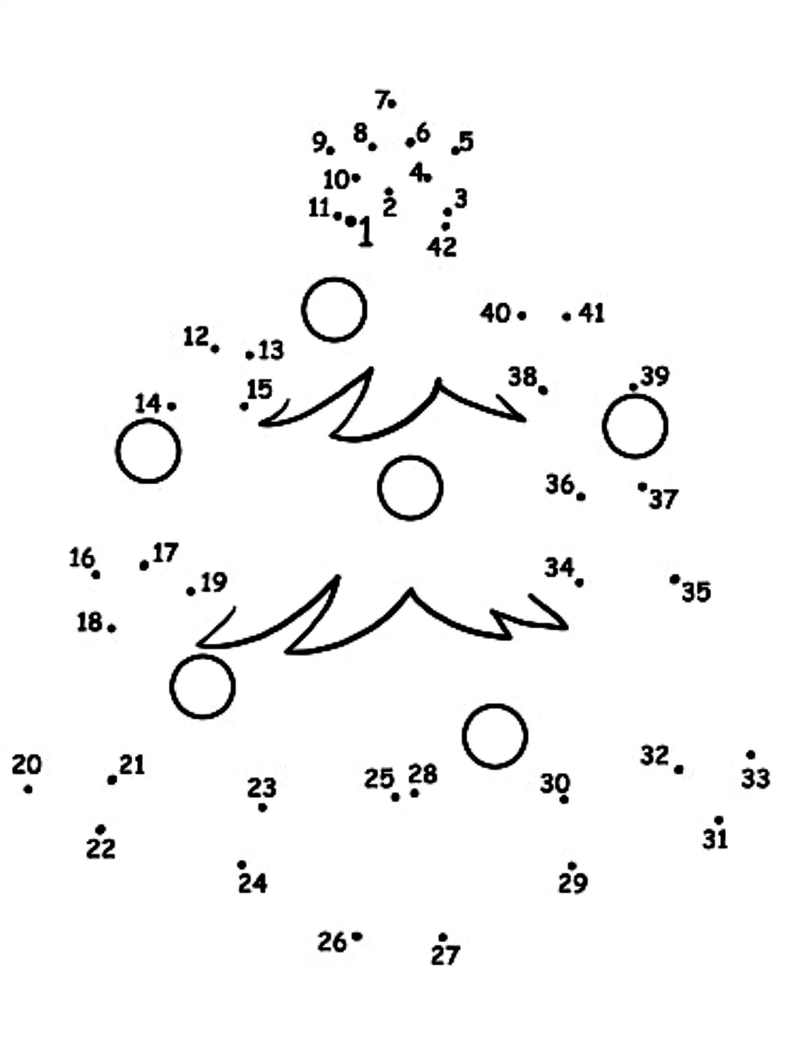 Dot To Dots Worksheets For Kindergarten | Activity Shelter with Christmas Connect The Dots Worksheets