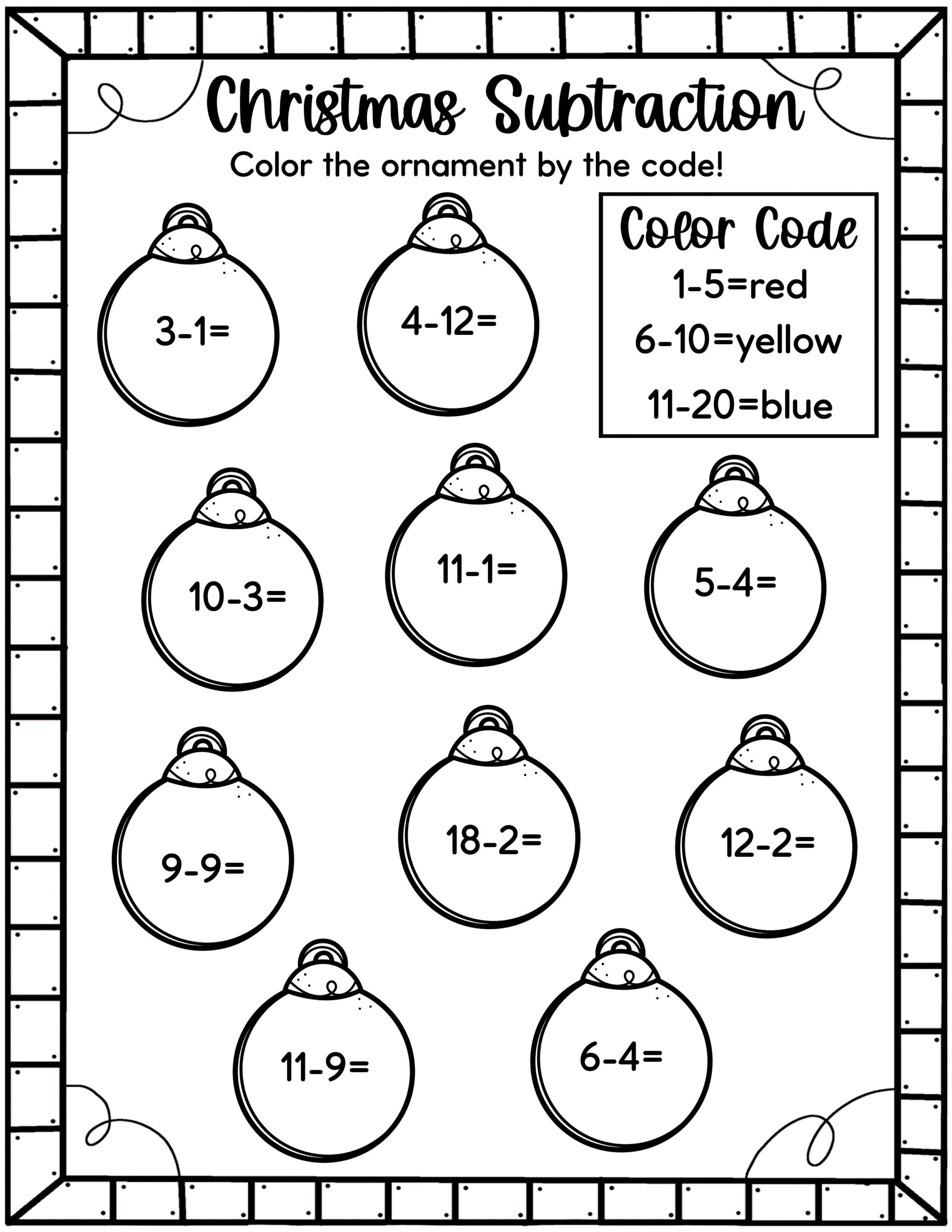 Easy Christmas Math Worksheets - Free! - Kids Activity Zone within Free Multiplication Christmas Worksheets