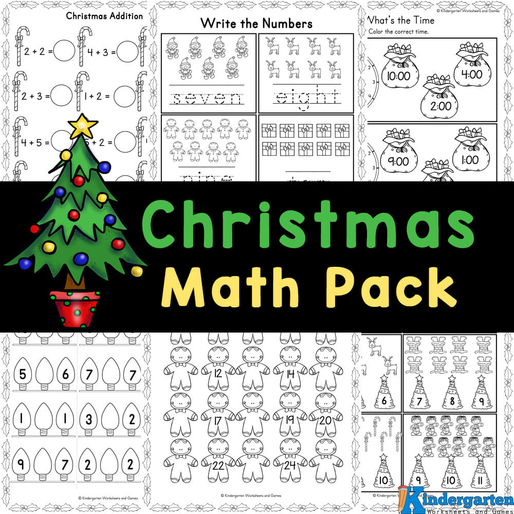 🎄 Free Christmas Math Worksheets For Kindergarten with Addition and Subtraction Christmas Worksheets