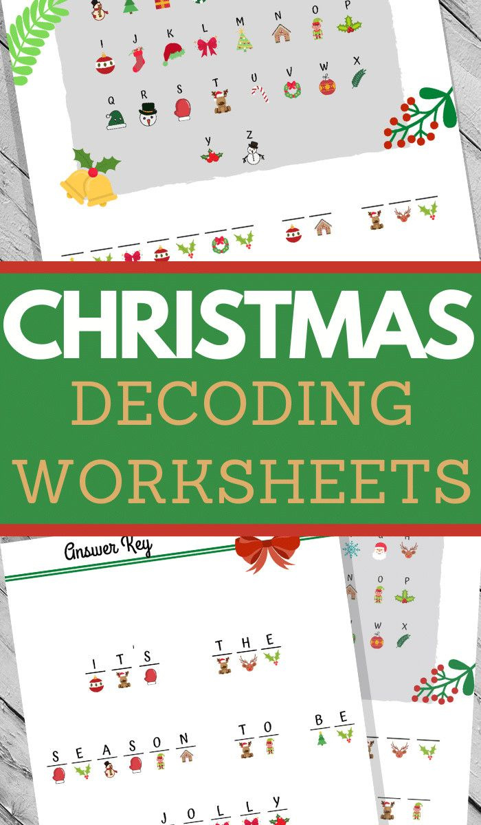 Free Christmas Decoding Games in Christmas Decoding Worksheets