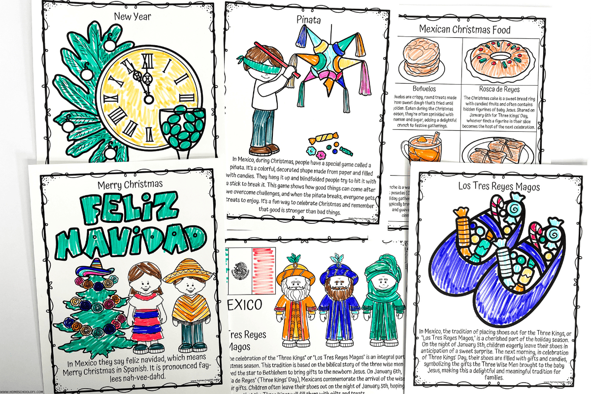 Free Christmas In Mexico Worksheets - Homeschool Of 1 regarding Christmas In Mexico Worksheets