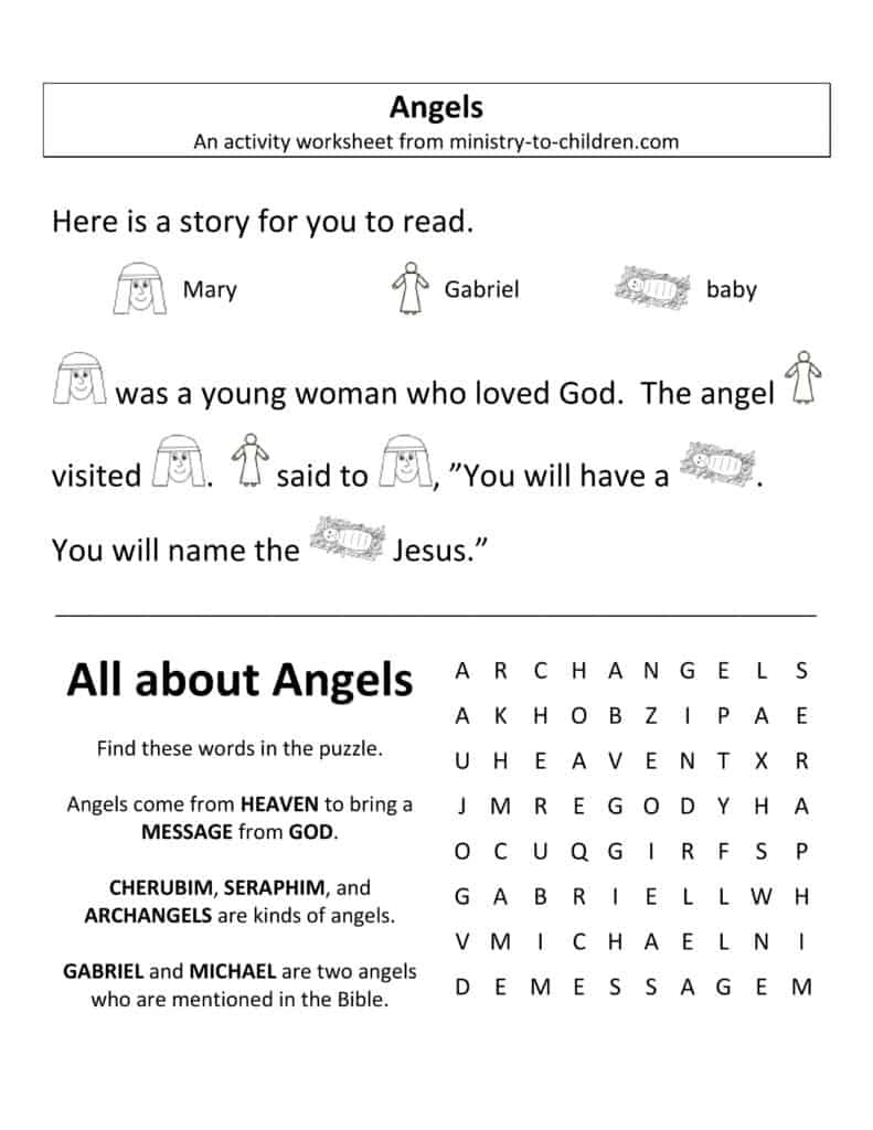 Free Christmas Worksheets For Kids (Free Printable Activity Sheets) in Christmas Bible Worksheets